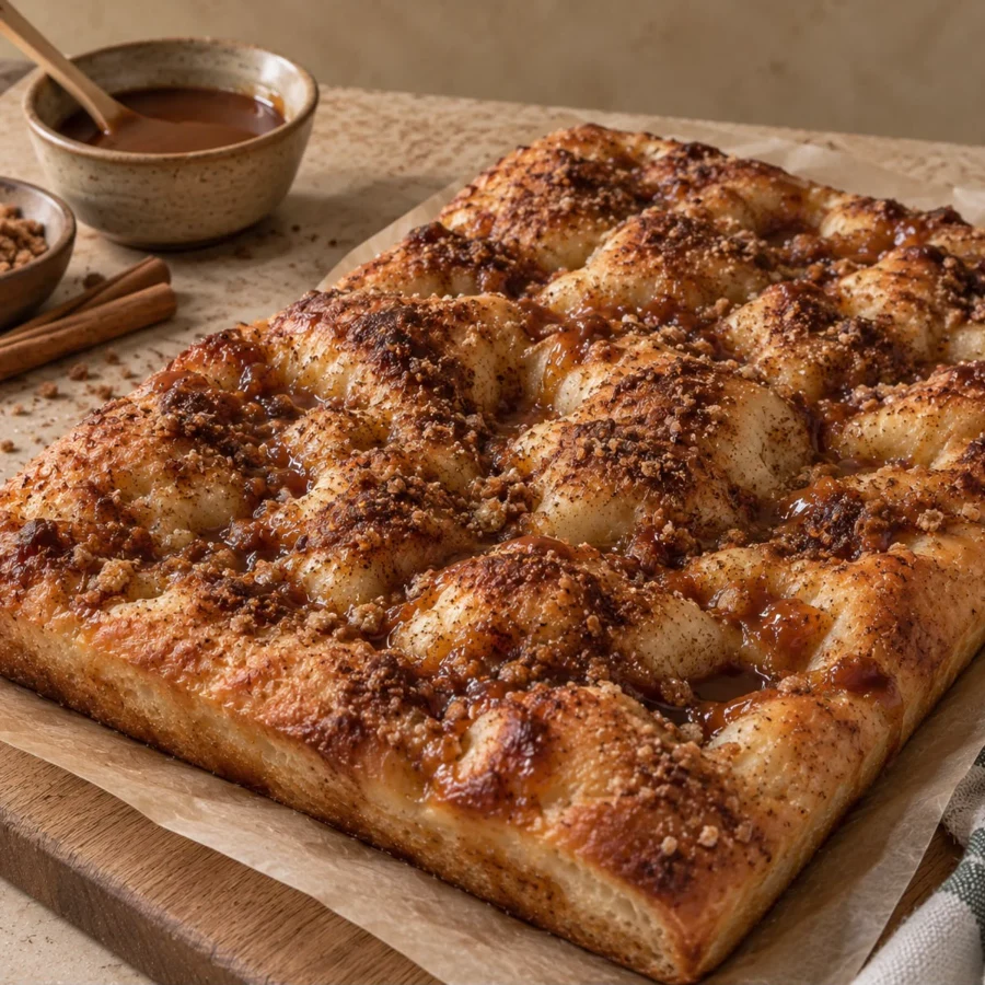 Brown butter cinnamon focaccia